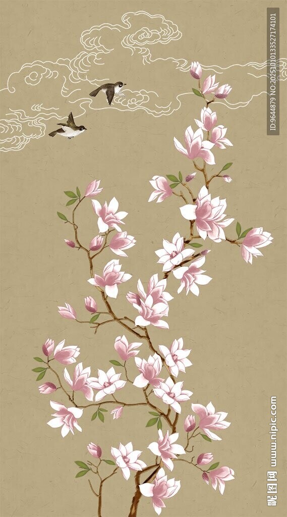 手绘花鸟