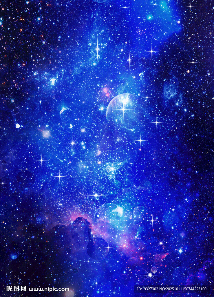 蓝色星空图