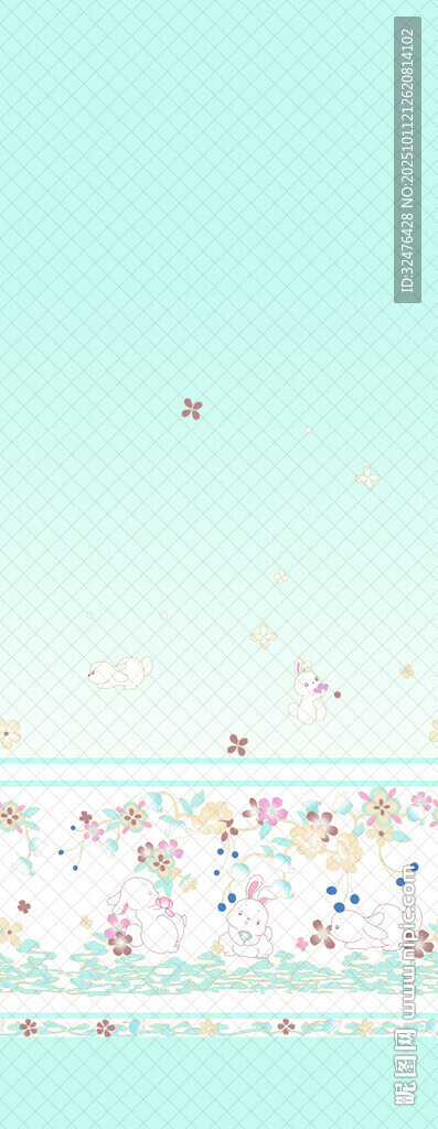 清新花卉边框浅色背景图
