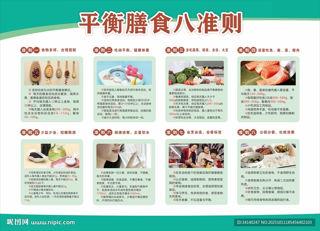 平衡膳食八准则