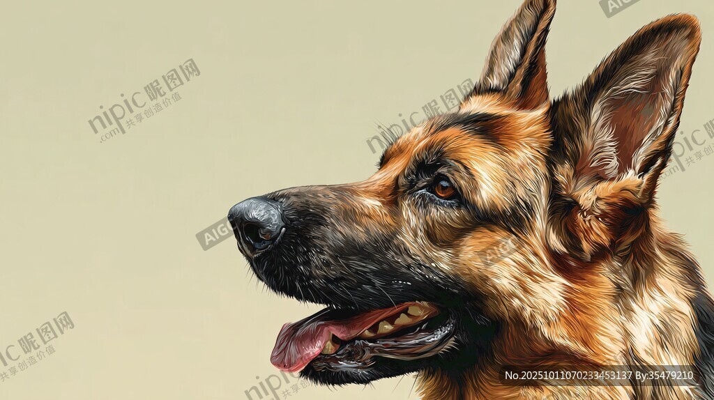 德国牧羊犬特写