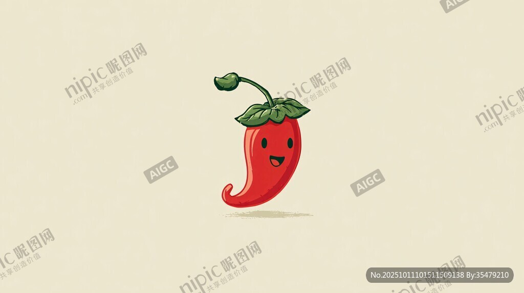可爱红辣椒卡通形象