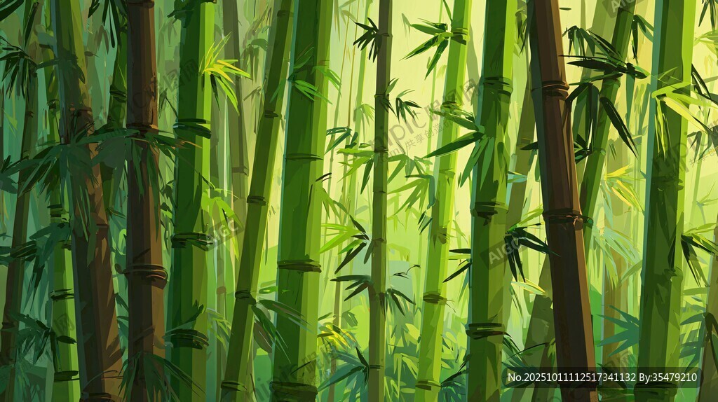 梦幻竹林 清新自然景象