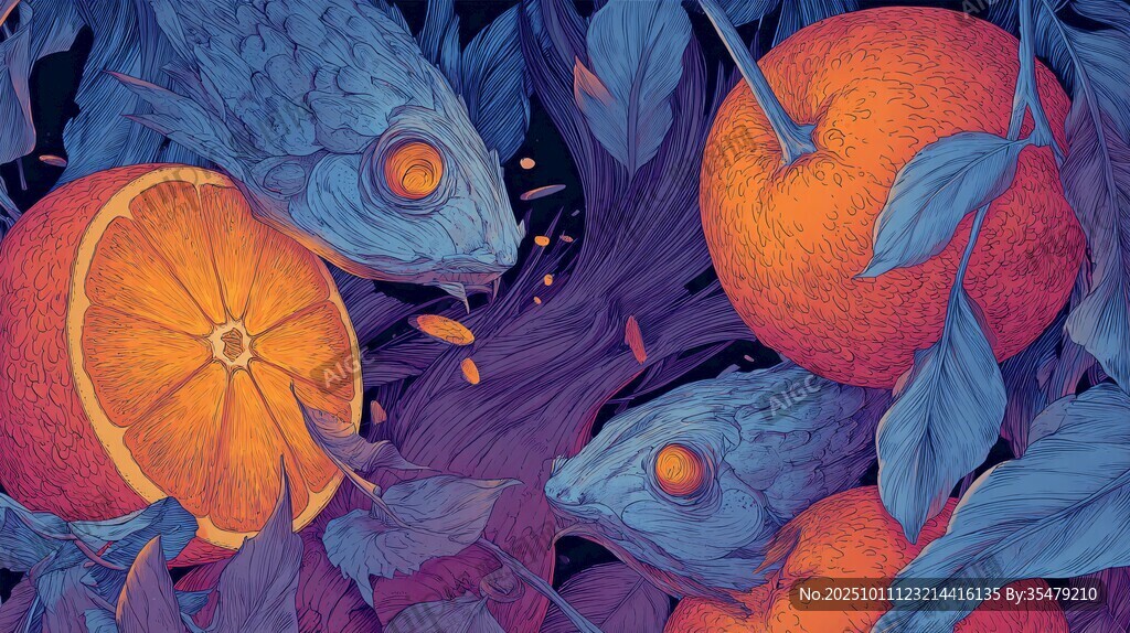 奇幻鱼与橙的梦幻组合