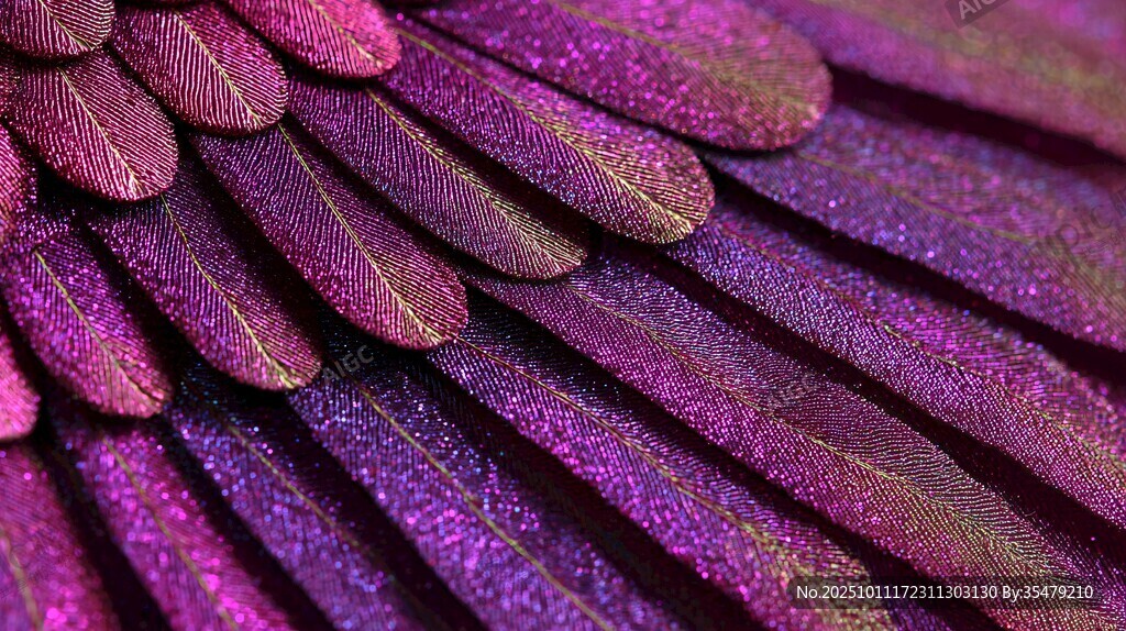 梦幻紫羽 精致纹理之美