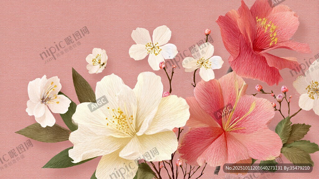 多彩花卉组合 绽放美丽