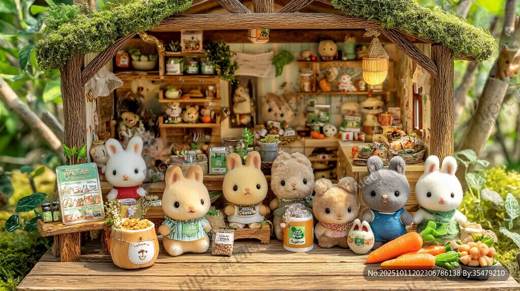森系萌宠玩偶杂货铺场景
