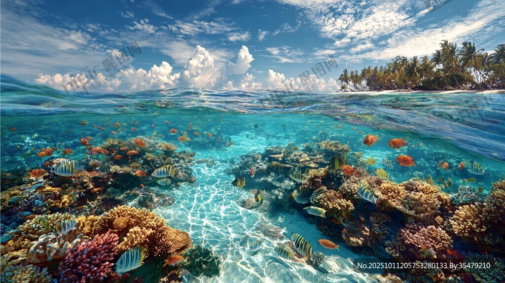梦幻海底珊瑚美景