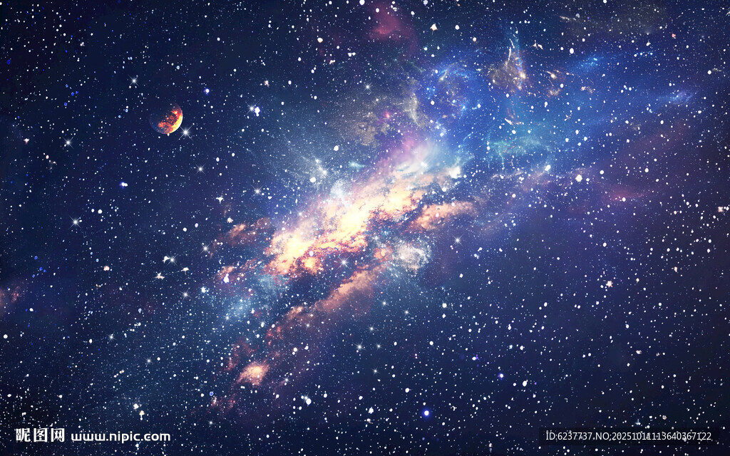 蓝色星空图