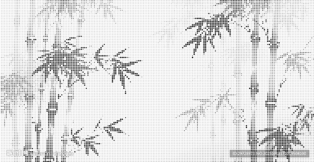 水墨竹林激光镂空