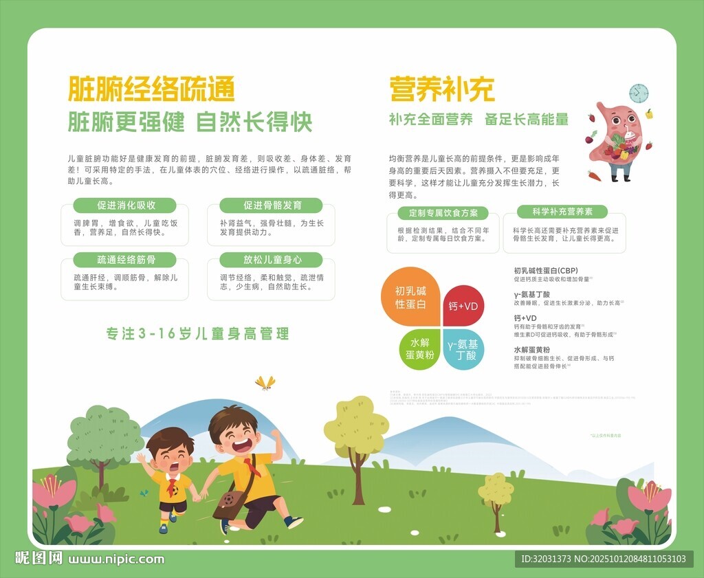 儿童健康成长科普宣传页