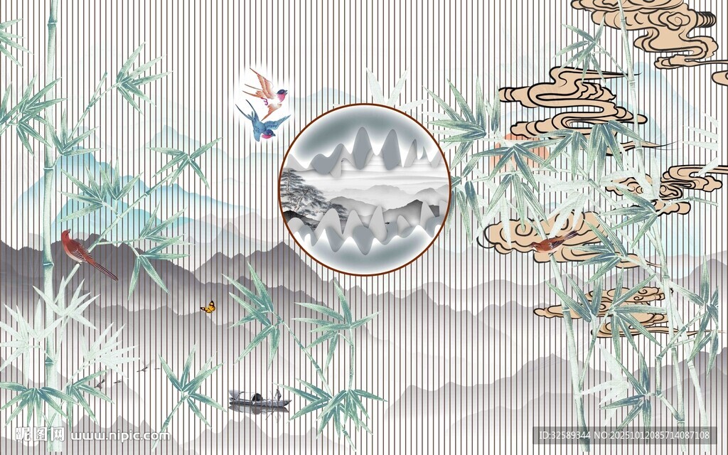 中式水墨风装饰图案