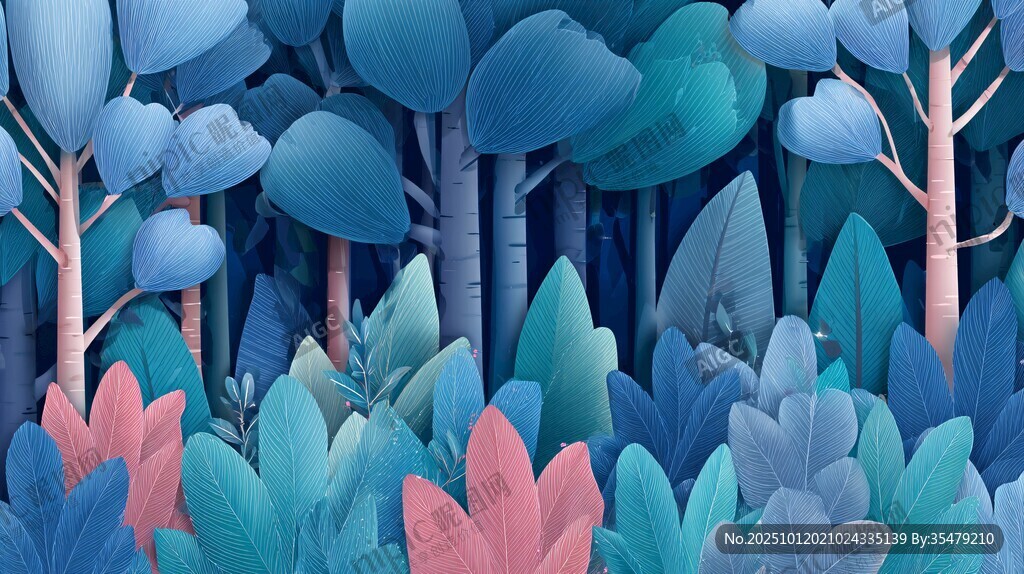 梦幻森林插画