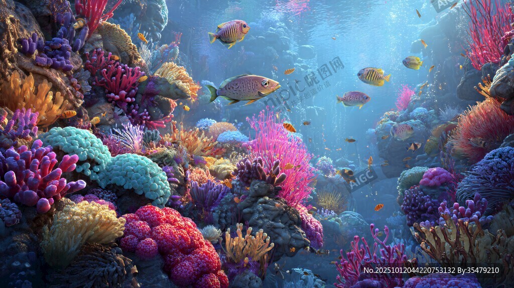 梦幻海底世界的缤纷景致