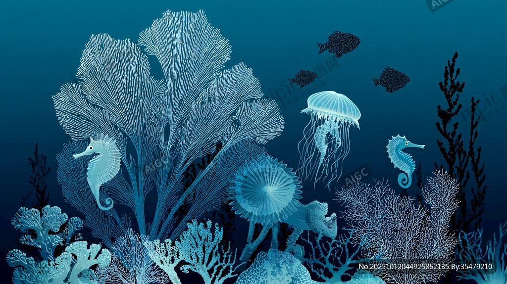 梦幻海底世界海洋生物图景