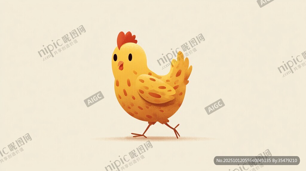 可爱小黄鸡漫步