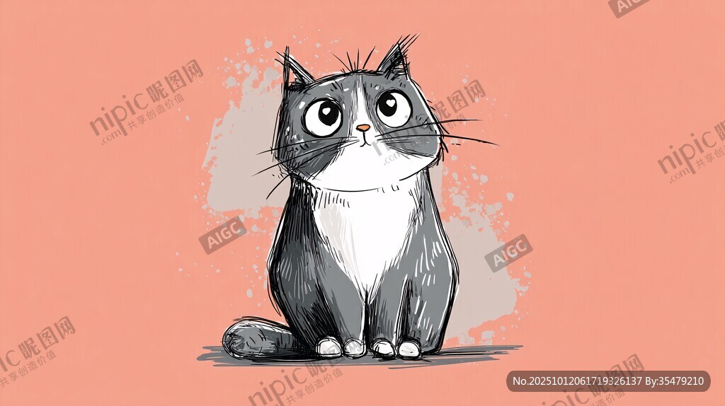 可爱猫咪插画