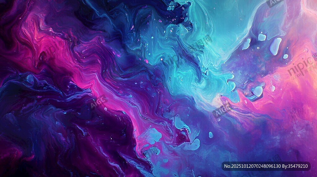 梦幻炫彩流体艺术画面