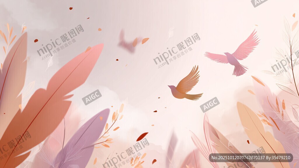 飞鸟翔于梦幻羽林之间