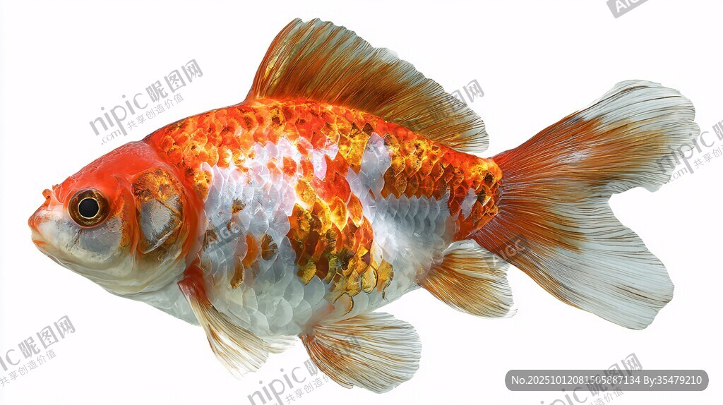 美丽多彩的观赏金鱼