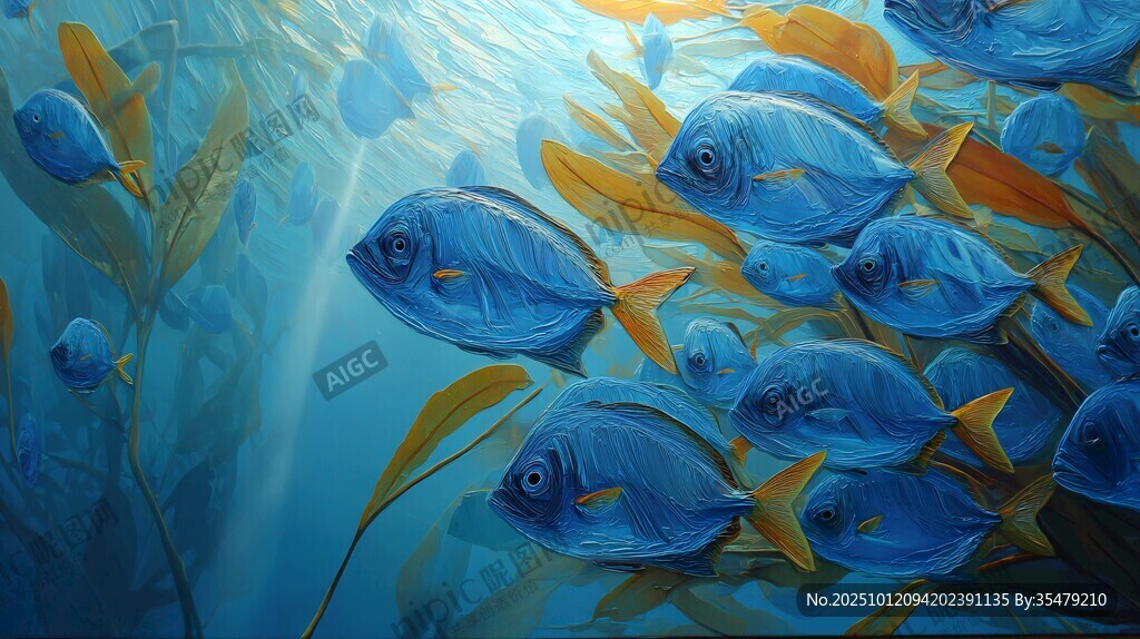 群鱼畅游的梦幻海底世界