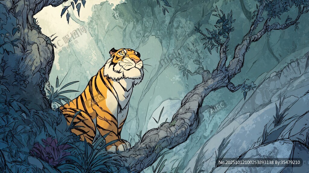 森林中的王者老虎