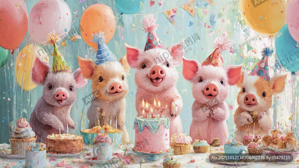 小猪们的欢乐生日派对
