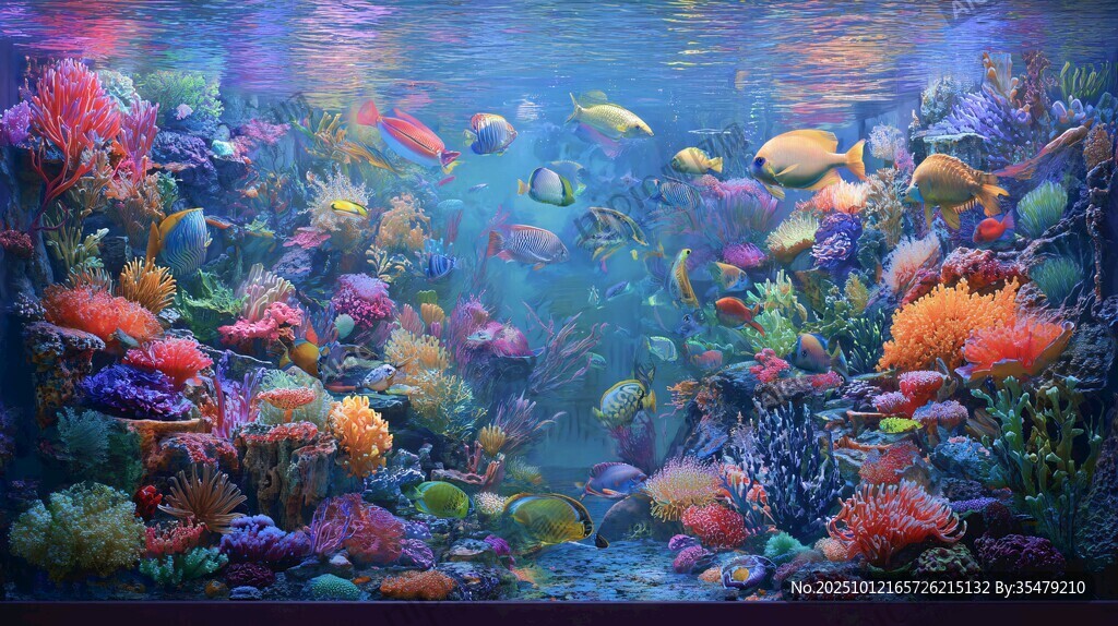 梦幻海底世界的多彩景观