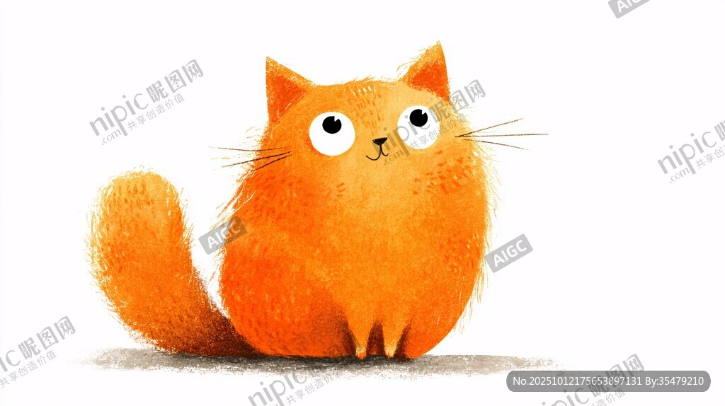 可爱橘猫插画