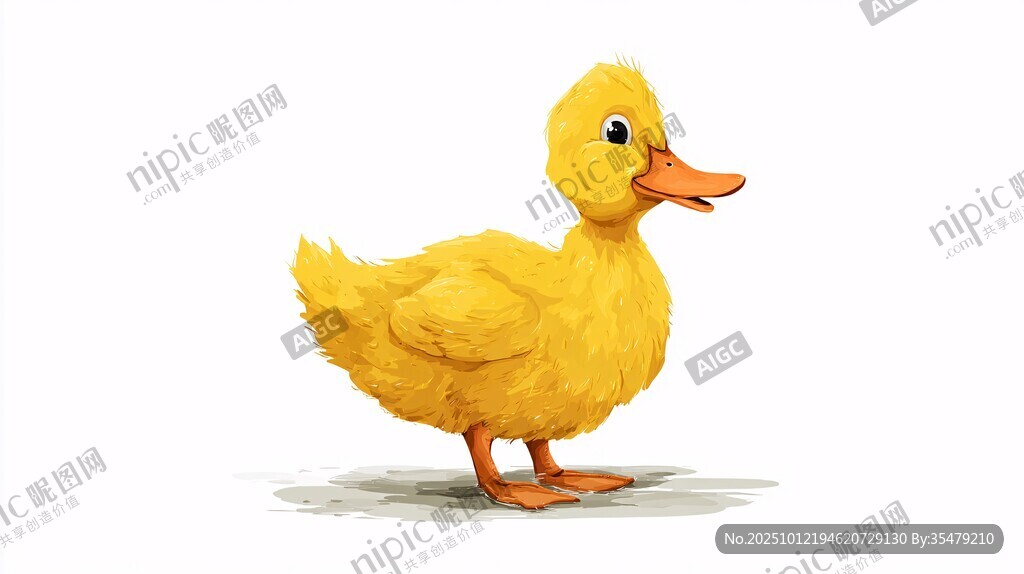 可爱小黄鸭插画