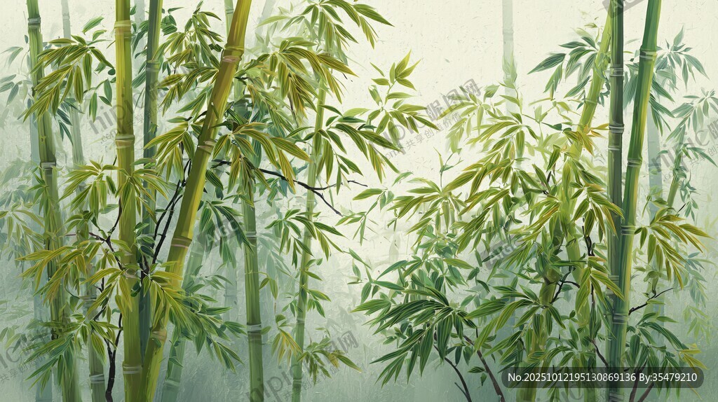 水墨竹林 清幽之景