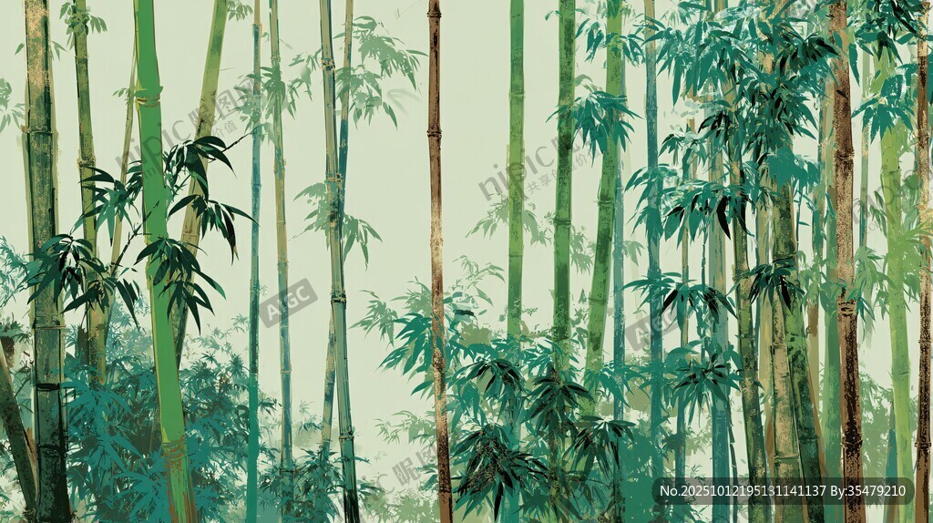 翠绿竹林 自然清新景致