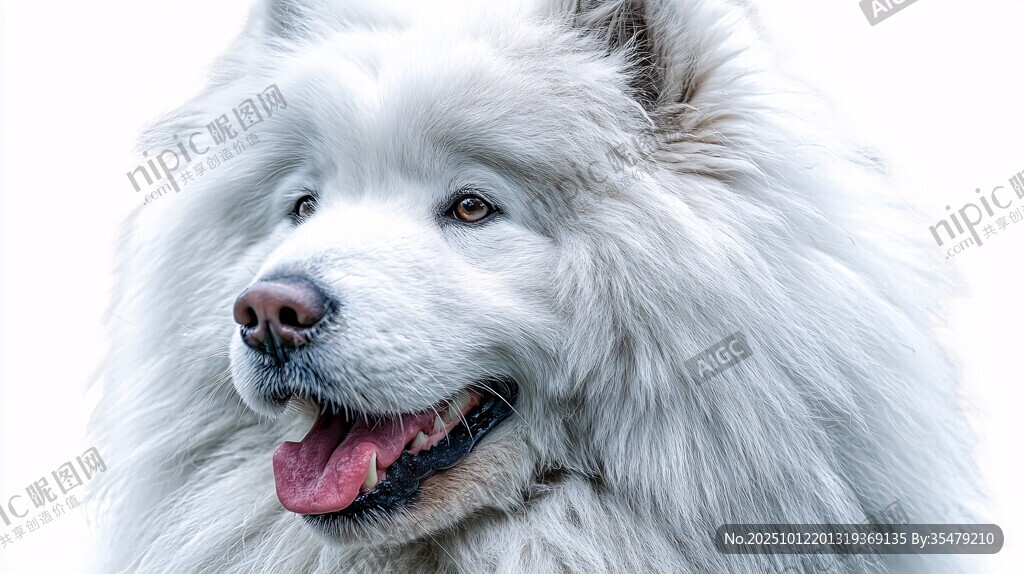 微笑的萨摩耶犬