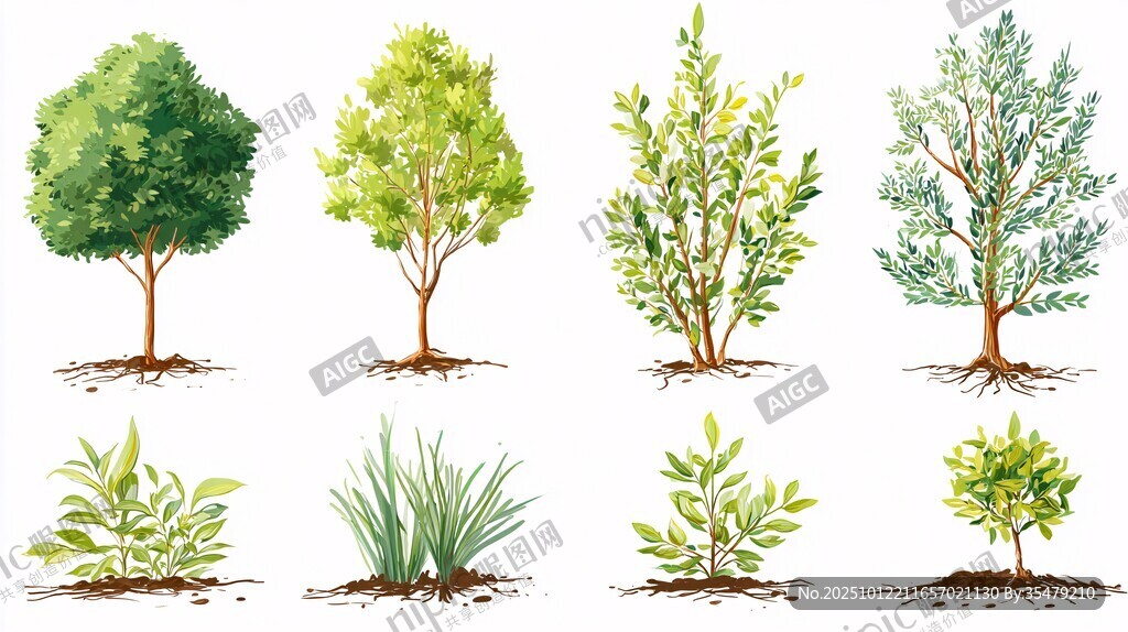 多样绿植集合展示