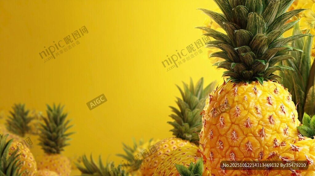 金黄菠萝群 视觉盛宴