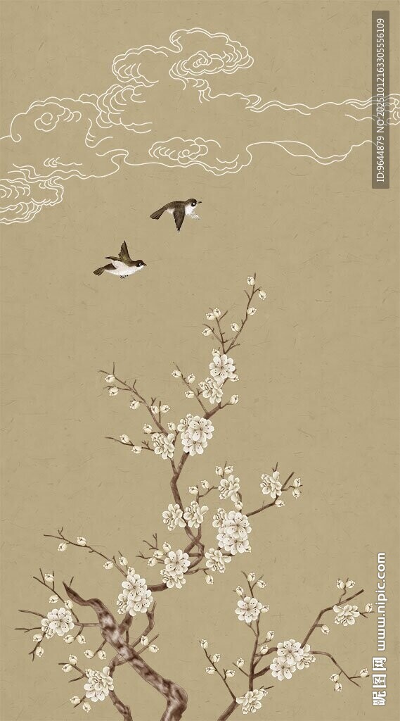 花鸟祥云图