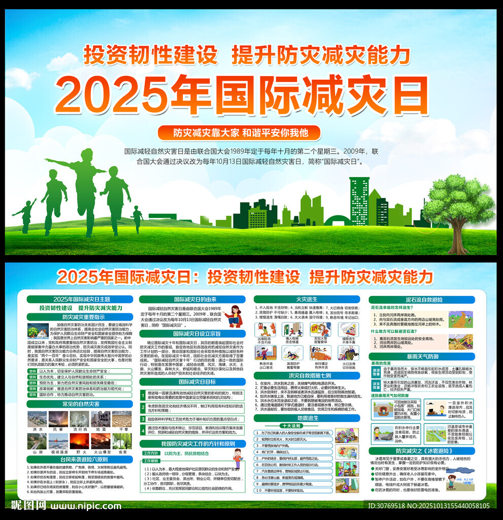 2025国际减灾日展板