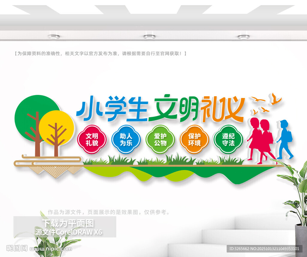 小学生文明礼仪校园文化墙