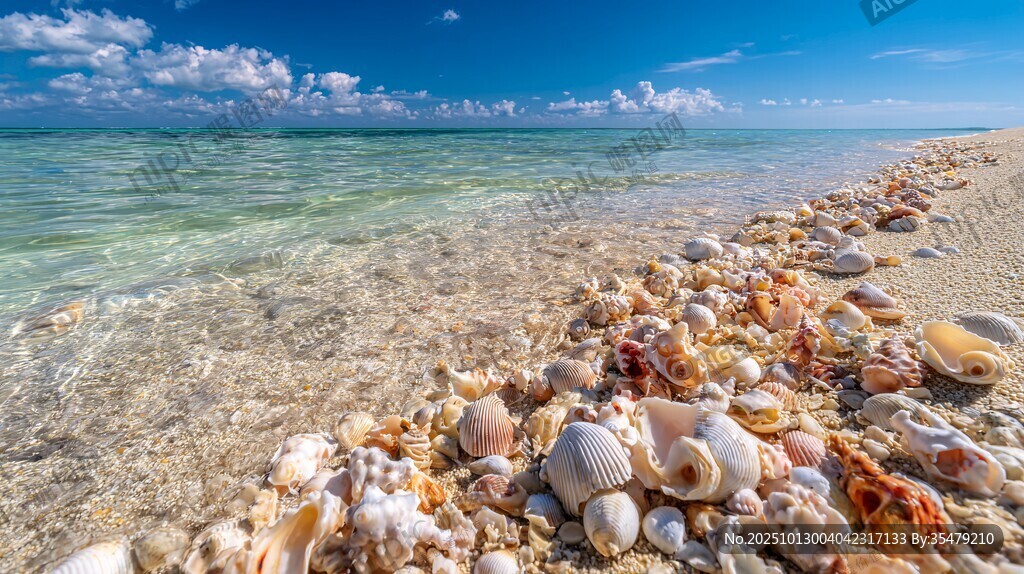 海边贝壳滩 清新自然美景