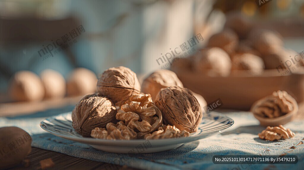 盘中美核桃 散发自然气息