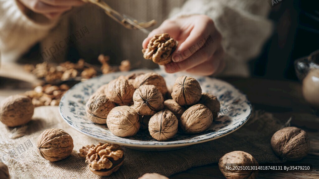 手剥核桃 品味自然美味