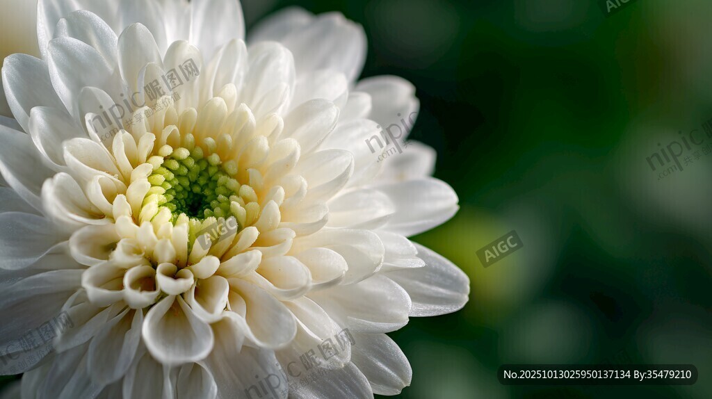 洁白菊花特写