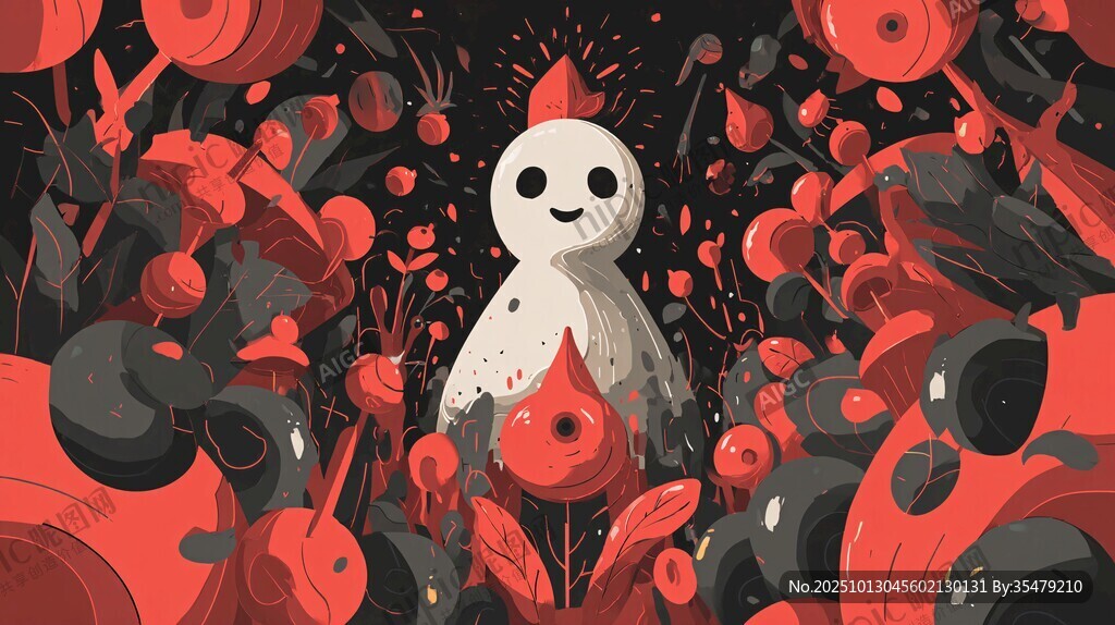 幽灵置身奇幻红黑世界