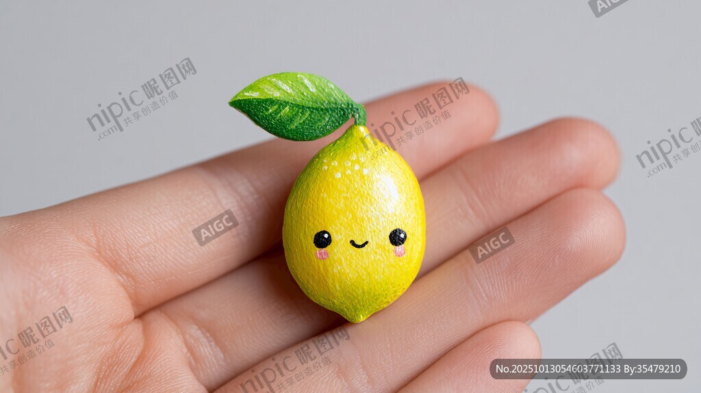 掌心的可爱迷你小柠檬