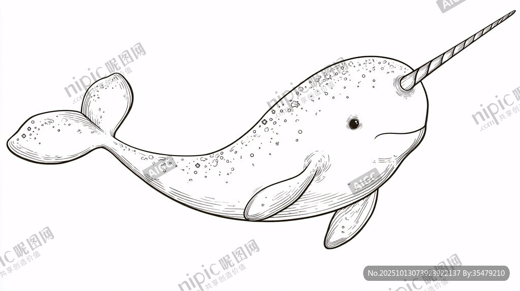 独角鲸插画