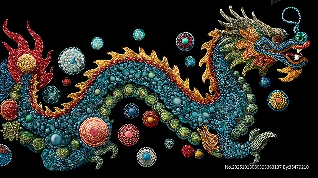 炫彩祥龙 珠宝环绕的奇幻之景