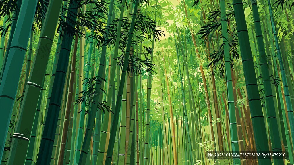 翠绿竹林 自然清新之景
