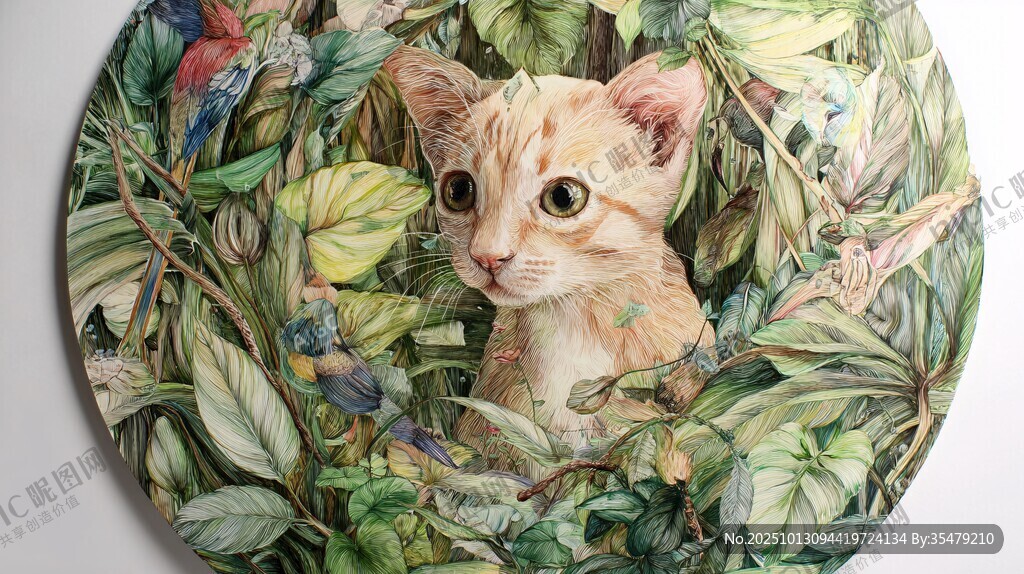 丛林中的可爱小猫咪