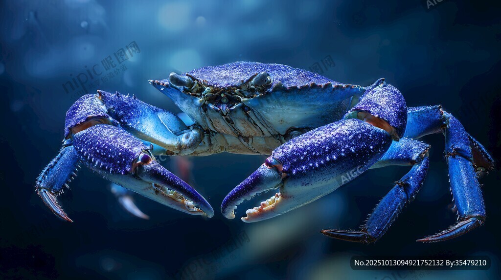 深海蓝蟹特写