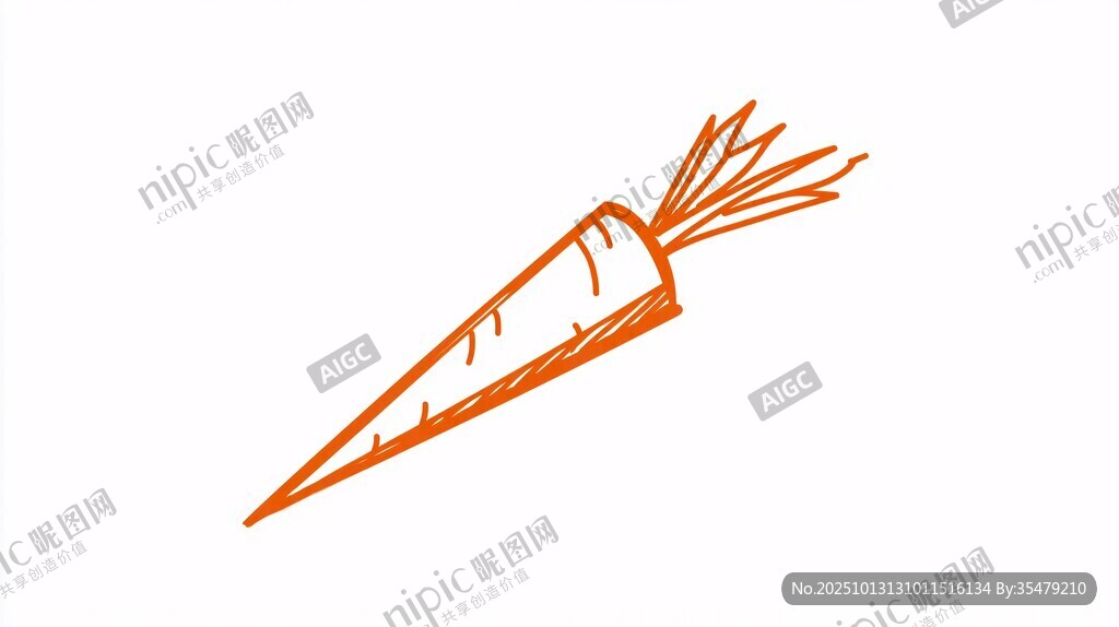手绘胡萝卜简笔画